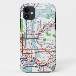 Coques Pour iPhone New York : Souterrain Map, 1940