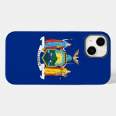 Coques Case-Mate iPhone New York : The Empire State, Home Big Apple Flag (Verso (horizontal))
