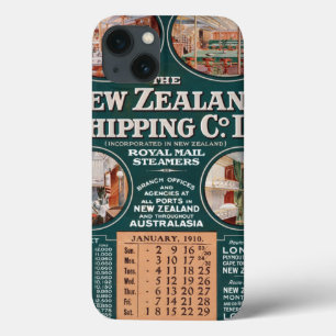 iPhone 13 Case New Zealand Shipping Co. Vintage Poster