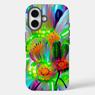 Coques iPhone 16 Nez des marguerites Abstraites aux couleurs vives