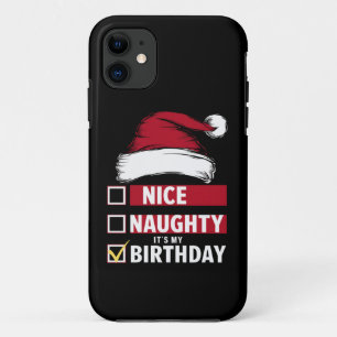 Case-Mate iPhone Case Nice Naughty It's My Birthday Christmas List Père