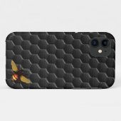 Coques Case-Mate iPhone Nid d'abeilles noir (Dos (Horizontal))