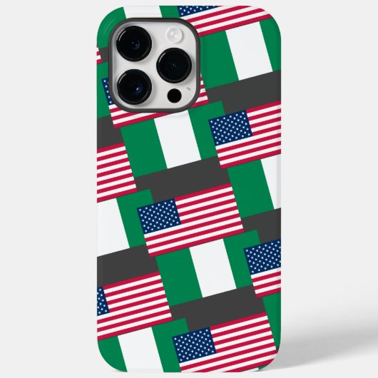 Coques Case-Mate iPhone Nigeria et États-Unis drapeaux ensemble /Phone Cas (Verso)