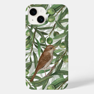 Coque Pour iPhone 14 Nightingales dans l'olivier