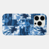 Coques Case-Mate iPhone Niihau Island Plumeria Hawaii Palm Tree Blue (Verso (horizontal))
