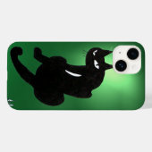 Coques Case-Mate iPhone NINJA BLACK CAT vert (Verso (horizontal))