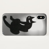 Coques Case-Mate iPhone NINJA CHAT NOIR gris blanc (Dos (Horizontal))