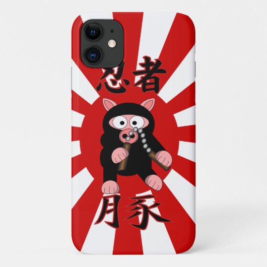 Coques Case-Mate iPhone Ninja Pig Red starburst (Dos)