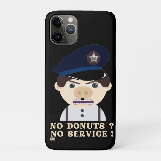Coques Case-Mate iPhone "NO DONUTS, NO SERVICE" drôle d'officier de police (Dos)