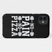 Coques Case-Mate iPhone No Pain, No Pizza - Carbes - Amusant Entraînement  (Dos (Horizontal))