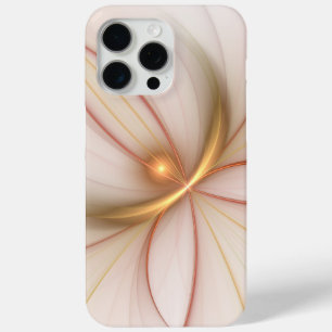 Coque iPhone 15 Pro Max Noble Cuivre Et Or Abstrait Art Fractal Moderne