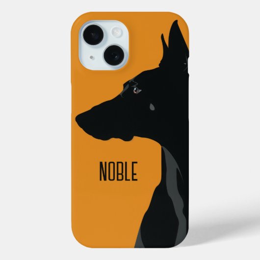 Coques Case-Mate iPhone Noble noir Doberman (Verso)