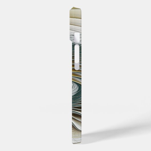 Coques Case-Mate iPhone Nobly Golden Turquoise Imaginaire Fractal Art (Verso / Gauche)