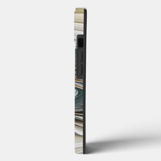 Coques Case-Mate iPhone Nobly Golden Turquoise Imaginaire Fractal Art (Verso / Gauche)