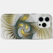 Coques Case-Mate iPhone Nobly Golden Turquoise Imaginaire Fractal Art (Verso (horizontal))