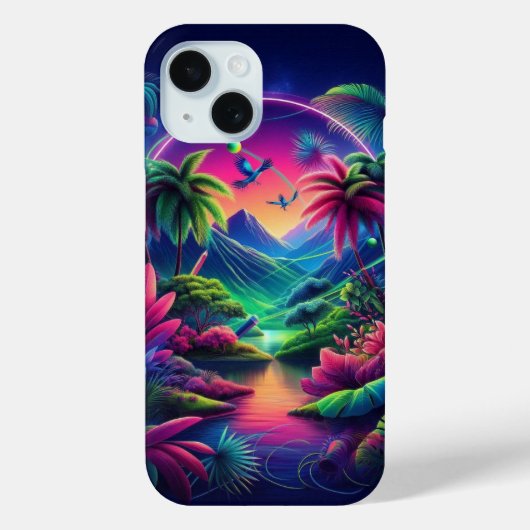 Coques Case-Mate iPhone "Nocturnal Tropical Paradise" (Verso)