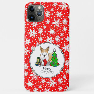Case-Mate iPhone Case Noël 2 Pembroke Welsh Corgi (rouge 1) Tree Cute