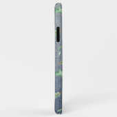 Coques Case-Mate iPhone *~* Noël à Demin Holly Poinsettias (Dos/Droite)