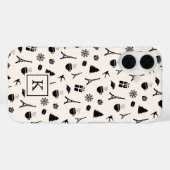 Coques Case-Mate iPhone Noël à Paris | Monogramme (Verso (horizontal))