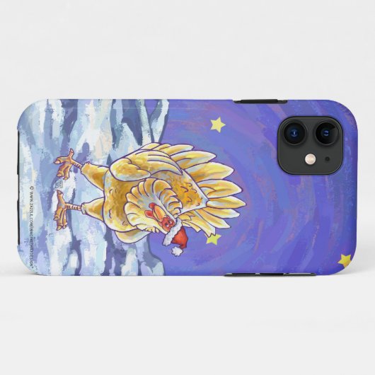 Coques Case-Mate iPhone Noël au poulet (Dos (Horizontal))