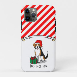 Case-Mate iPhone Case Noël Beagle de chapeau de Noël (tri couleur 3) Chi