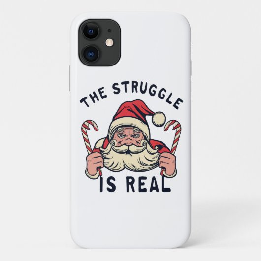 Coques Case-Mate iPhone Noël blanc, LE COMBAT EST RÉEL (Dos)