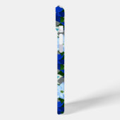 Coques Case-Mate iPhone Noël bleu Poinsettia (Verso / Gauche)