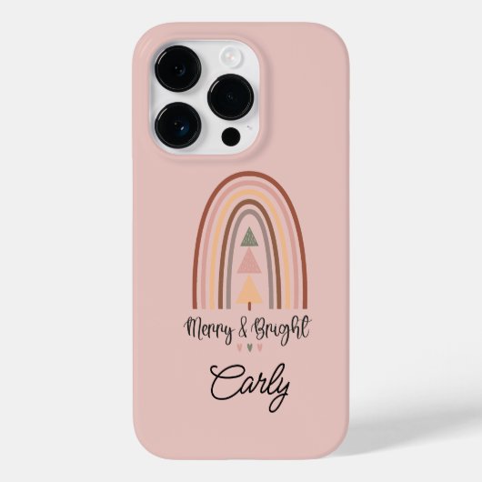 Coques Case-Mate iPhone Noël Boho Rose (Verso)
