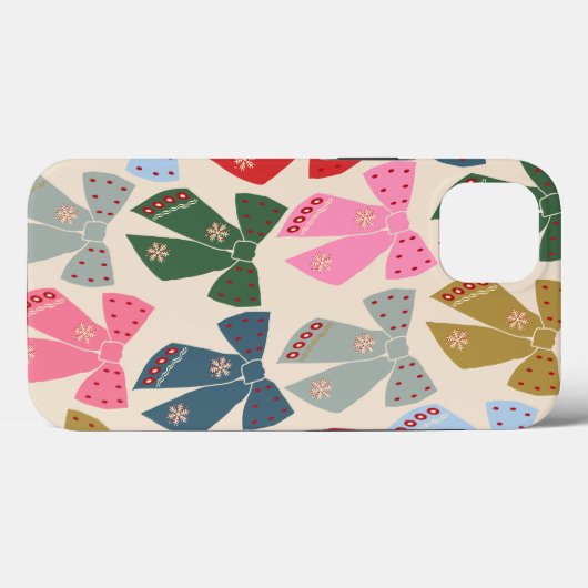 Coques Case-Mate iPhone Noël Bows Coquette (Verso (horizontal))