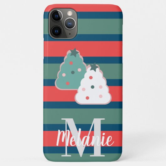 Coques Case-Mate iPhone Noël Cookies et rayures vacances (Dos)