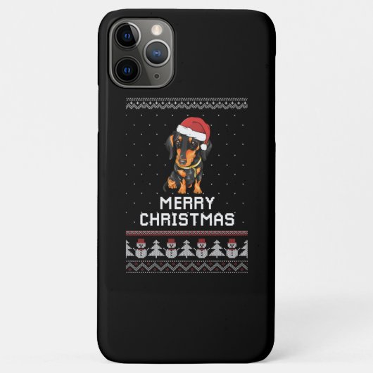 Coques Case-Mate iPhone Noël Dachshund (Dos)