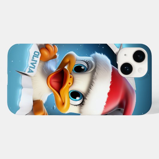 Coques Case-Mate iPhone Noël de canard 3D (Verso (horizontal))