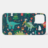 Coques Case-Mate iPhone Noël de Dinosaur : Bonne année (Verso (horizontal))