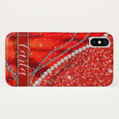 Coques Case-Mate iPhone Noël de la passion rouge - chaînes, fourrure et pe (Dos (Horizontal))