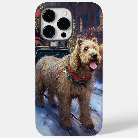 Coques Case-Mate iPhone Noël de la saison festive du Terrier Wheaten (Verso)