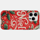 Coques Case-Mate iPhone Noel de Noël Rouge et Vert (Verso (horizontal))