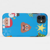 Coques Case-Mate iPhone noël de poop émoji (Dos (Horizontal))