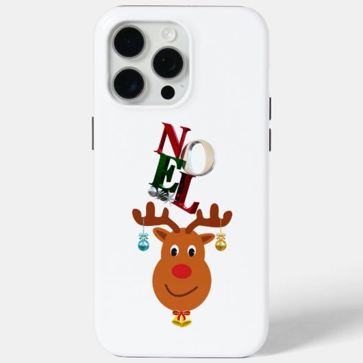 Coques Case-Mate iPhone Noel Deer Bells Bauble Rudolf Snowflakes Noël (Verso)