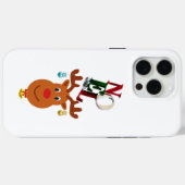 Coques Case-Mate iPhone Noel Deer Bells Bauble Rudolf Snowflakes Noël (Verso (horizontal))