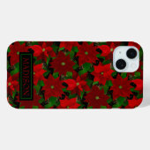 Coques Case-Mate iPhone Noël des Poinsettias rouges (Verso (horizontal))