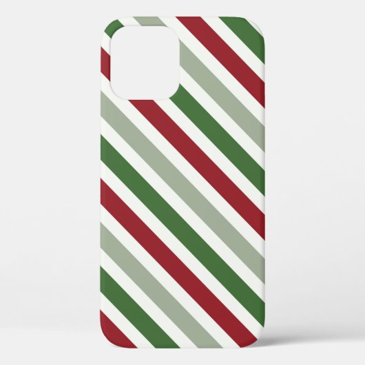 Coques Case-Mate iPhone Noël Diagonal Stripes Sucre de canne Motif cadeau (Verso)
