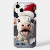 Coques Case-Mate iPhone Noël du veau en 3D (Verso)