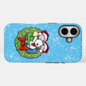 Coques Case-Mate iPhone Noël Famille Westie KiniArt (Verso (horizontal))