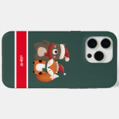 Coques Case-Mate iPhone Noël/hiver Mignonne Ours et renard (Verso (horizontal))