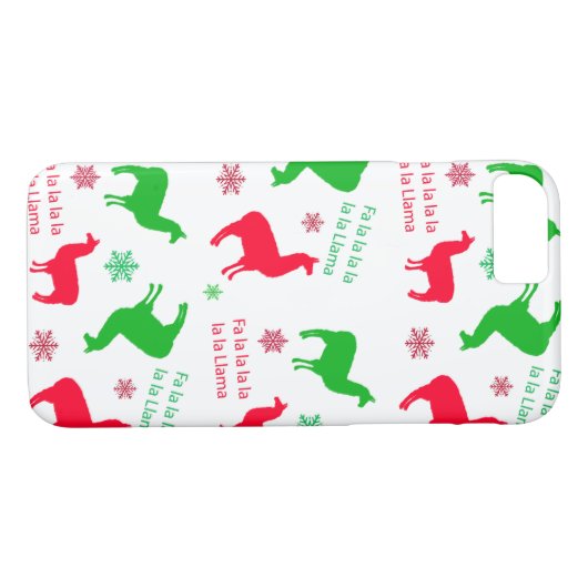 Coques Case-Mate iPhone Noël Llama Fa la Llama (Dos (Horizontal))