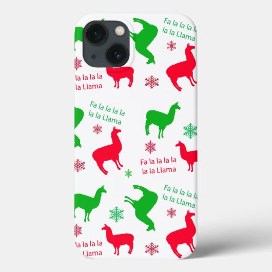 Coques Case-Mate iPhone Noël Llama Fa la Llama (Verso)