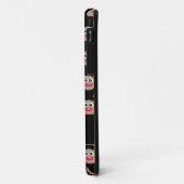 Coques Case-Mate iPhone Noël Noir Monogramme mignon Motif Reindeer (Dos/Gauche)