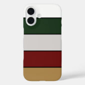 Coques Case-Mate iPhone Noël Or Vert Rouge Argent Et Rayures Blanches (Verso)