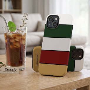 Coques iPhone 16 Noël Or Vert Rouge Argent Et Rayures Blanches