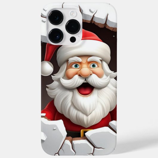 Coques Case-Mate iPhone Noël Père Noël 3D (Verso)